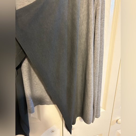 Lafayette 148 Womens Open Cardigan Waterfall Hem Long Sleeve Heather Gray Size S - Picture 6 of 6